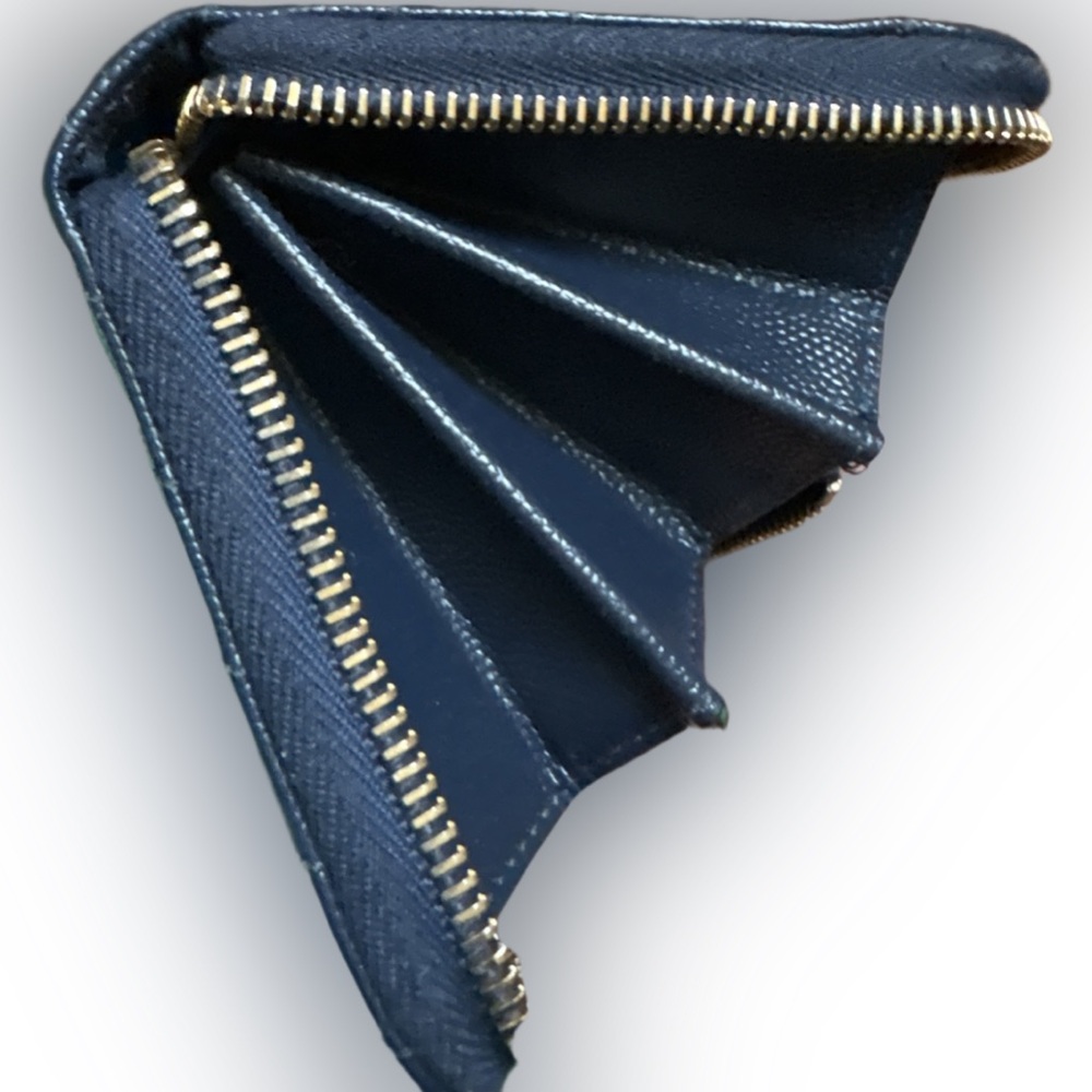 Saint Laurent Navy Blue Wallet with Gold YSL 🔥 - Picture 8 of 10
